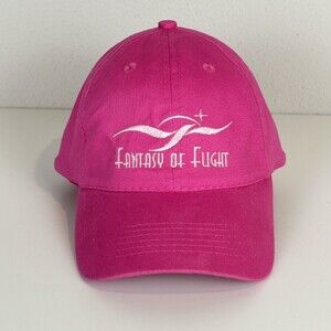 Fantasy of Flight Pink Baseball Cap Adjustable Strapback Aviation Museum